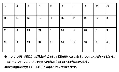 スタンプカード裏面